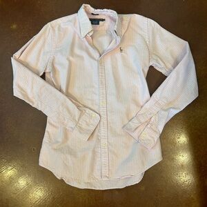 Pink and white striped Ralph Lauren slim fit size 4. Great shape